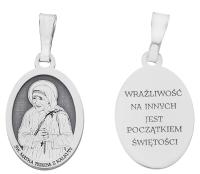Серебряный медальон Ag 925 Святой Матери Терезы Калькуттской