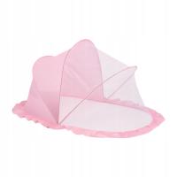 Siatka do łóżeczka dziecięcego Zdejmowalny oddychający baldachim Siatka dla kota Łóżeczko ochronne Różowe