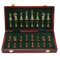 Ręcznie robione składane duże metalowe szachy 12-calowe szachy