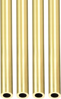 Rurka mosiężna 8 x 1,5 x 300 mm – 4 sztuki do rękodzieła i dekoracji złoty