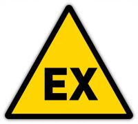 Strefa zagrożenia wybuchem, naklejki: 24szt.