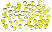 PASTYLKI SZKLANE ŻÓŁTE ŁEZKI CLEAR 2CM 50 SZT