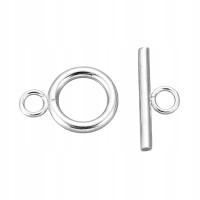 Zapięcie Zakładkowe Przekładkowe Toggle Kolor Srebrne Stal Nierdzewna 4szt