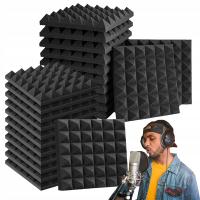 Samoprzylepne Maty Akustyczne 24szt Gęstość 25 kg/m³ 30x30x5cm