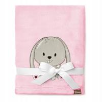 Kocyk niemowlęcy dziecięcy otulacz miękki ciepły BE Mammy 76x100 ZAJĄC