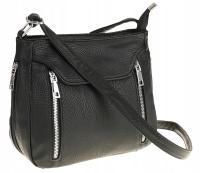 Elegancka Klasyczna Torebka Damska czarna listonoszka 2345