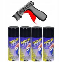 PlastiDip Plasti Dip Zestaw 4x Glossy Black Czarny Połysk + Gratis Pistolet