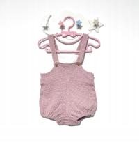 Kombinezon rampers krótkie spodenki na szelkach bloomers do rajstop 62-68