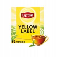 Черный чай экспресс Липтон желтая этикетка 92 пакетики 184 г