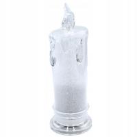 Декоративная светодиодная свеча на батарейках 18 см холодный белый