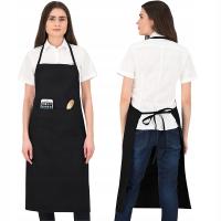 ФАРТУК КУХОННЫЙ ФАРТУК ЗАЩИТНЫЙ ФАРТУК ГАСТРОНОМИЯ С КАРМАНОМ КУХОННЫЙ ЧЕРНЫЙ