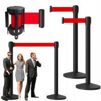 2x SŁUPEK ODGRADZAJĄCY Z TAŚMĄ ZWIJANĄ 2M HOTELOWY KOLEJKOWY FOTOBUDKA CZAR