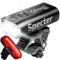 Zestaw Oświetlenie rowerowe Specter GHOST650 AQY USB typ C lampka rowerowa