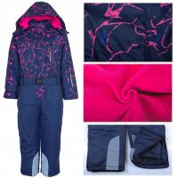 KOMBINEZON ZIMOWY J375-G8 JEDNOCZĘŚCIOWY PUCHOWY NARCIARSKI + POLAR 122/128