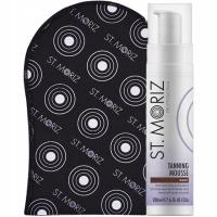 ST. MORIZ Tanning Mousse мусс для автозагара темный темный 200 мл перчатка