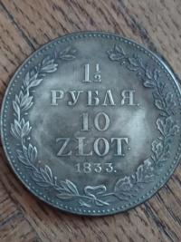 Moneta Kolekcjonerska 1,5 rubla –10 złotych Królestwa Kongresowe