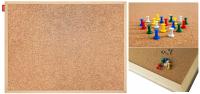 MemoBe Tablica korkowa 80x60 cm 60x80 rama drewniana + pinezki w zestawie
