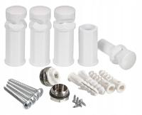 Zestaw montażowy/wieszaki do grzejnika łazienkowego drabinkowego BIAŁY!