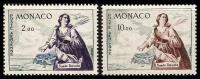 Monako 1960 Mi 653-54 ** Święta Dewote Gołąb