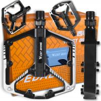 ПЕДАЛИ ВЕЛОСИПЕДА ПЛАТФОРМЫ АЛЮМИНИЕВЫЕ ЛЕГКИЕ УНИВЕРСАЛЬНЫЕ ШТЫРИ WEST BIKING