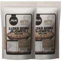 Łuska babki jajowatej MIELONA 500g do wypieków KETO błonnik naturalny