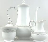 # ELEGANCKI GARNITUR ŚRODKA STOŁU, 3 części -LORENZ HUTSCHENREUTHER,1955