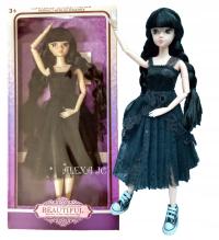 ZJAWISKOWA RUCHOMA LALKA W STYLU WEDNESDAY ADDAMS 30 cm PUDEŁKO