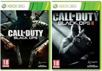 Call of Duty Black Ops + Call of Duty Black Ops II 2 XBOX 360