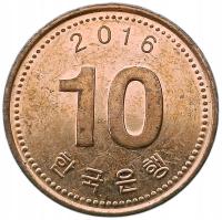 KOREA POŁUDNIOWA 10 WON 2016 ŚWIĄTYNIA 33C2