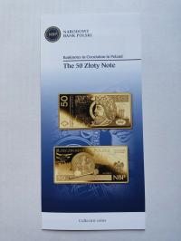 Folder NBP 2025 Banknot o nominale 50 zł j.angielski