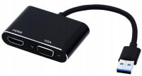 KONWERTER USB 3.0 do HDMI + VGA ADAPTER KARTA GRAFICZNA HUB PRZEJŚCIÓWKA