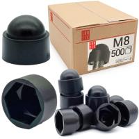 Zaślepki nakładki na śruby M8 klucz 13 maskownica nakrętki CZARNA 500szt.