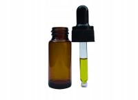 Butelka szklana brązowa z pipetą czarną zakraplacz 10ml