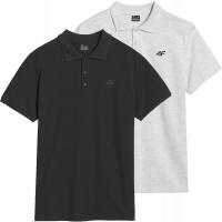 KOSZULKA POLO MĘSKA 4F ZESTAW KOMPLET 2 SZTUKI SS25