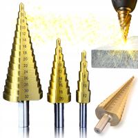 3X РОЖДЕСТВЕНСКАЯ ЕЛКА СТУПЕНЧАТОЕ КОНИЧЕСКОЕ СВЕРЛО ДЛЯ МЕТАЛЛИЧЕСКОГО ЛИСТА 4-32 ММ HSS НАБОР