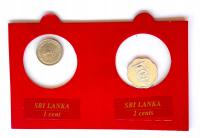 SRI LANKA zestaw 2 monet w stanie UNC 1 i 2 centy z 1978