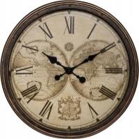 ZEGAR 50 cm RETRO VINTAGE MAPA ŚWIATA