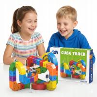 MAGNETYCZNY TOR 3D NOWOCZESNA ZABAWKA STEM PREZENT DLA DZIECKA ZESTAW 81 EL