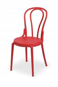 Krzesło kawiarniane do kawiarni MONET czerwone
