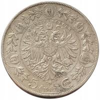 49363. Austria - 5 koron - 1907r. - Ag (23,91g/36mm)