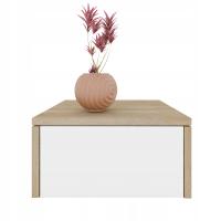 Тумбочка Ванесса дуб сонома передняя белая 30 см прикроватная тумбочка маленькая комната