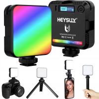 HEYSILY Lampa LED RGB Do Kamery 2500K-9000K Z Akumulatorem 2000mAh