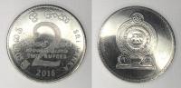 N1066. SRI LANKA, 2 RUPIE, 2016