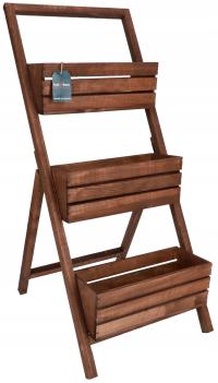 KWIETNIK OGRODOWY DREWNIANY 3-DONICE BALKONOWE 105