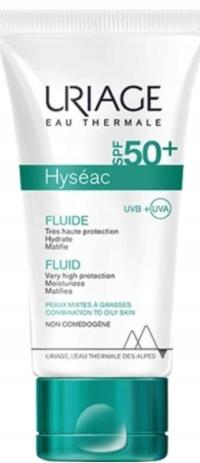 Uriage Hyseac, fluid przeciwsłoneczny do skóry trądzikowej, SPF 50, 50ml