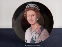 Srebrny jubileusz królowej Elżbiety II (1977) talerz okolicznościowy