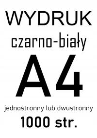 DRUK wydruk ksero A4 czarno-białe 1000 str.