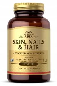 Solgar Skin, Nails & Hair MSM 60 tabletek SKÓRA WŁOSY PAZNOKCIE