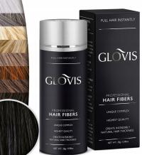 GLOVIS 28g Włókna Black - Czarny Profesjonalne Zagęszczanie Ubytków Włosów