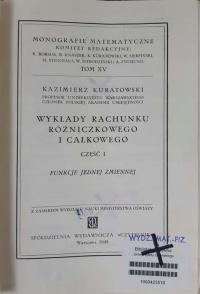 Kuratowski Wykłady rachunku różniczkowego 1948